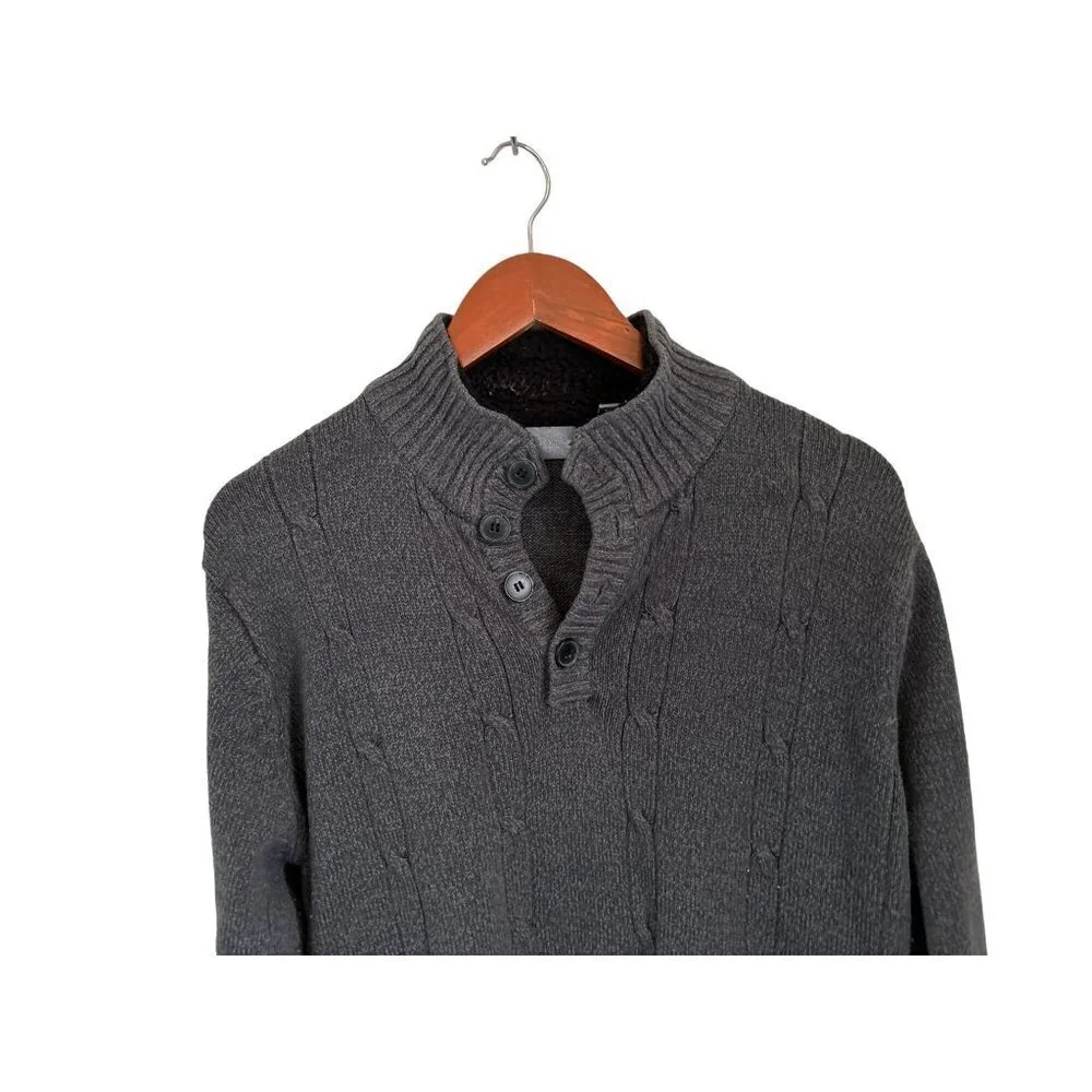 Oscar De La Renta Knitted Pullover Cotton Blend Gray Sweater Size Med